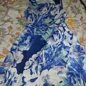 Apt. 9 Blue and White Floral Dress